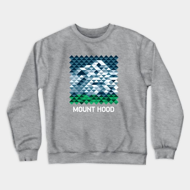 Mount Hood Oregon Abstract Crewneck Sweatshirt by BurchCreativeDesign